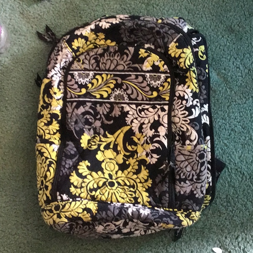 Vera Bradley Black and Yellow Backpack
